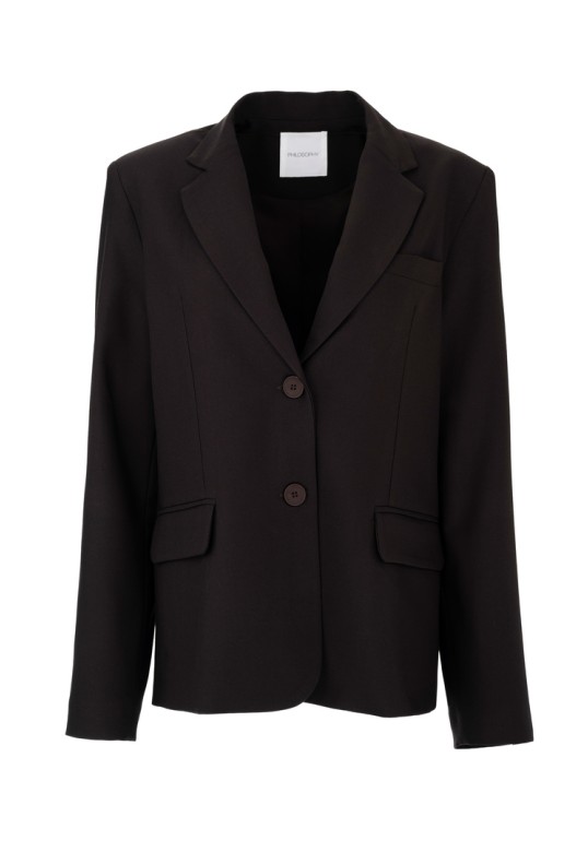T/R SLIM BLAZER DARK BROWN
