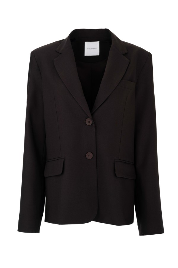 T/R SLIM BLAZER DARK BROWN