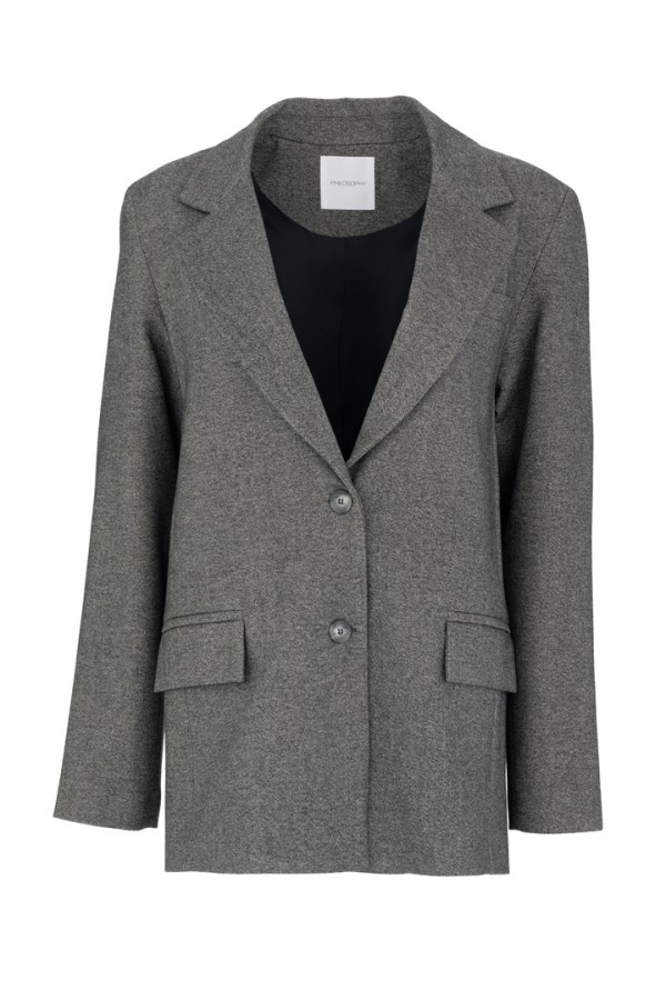 HEAVY T/R BLAZER ANTHRACITE MELANGE