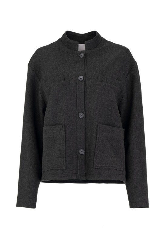 HEAVY T/R JACKET BLACK MELANGE