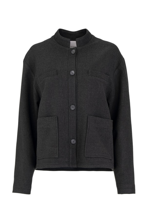 HEAVY T/R JACKET BLACK MELANGE