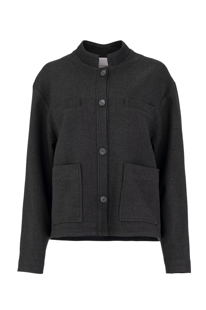 HEAVY T/R JACKET BLACK MELANGE