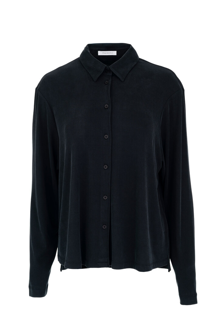 RIB SANDWASHED SHIRT BLACK