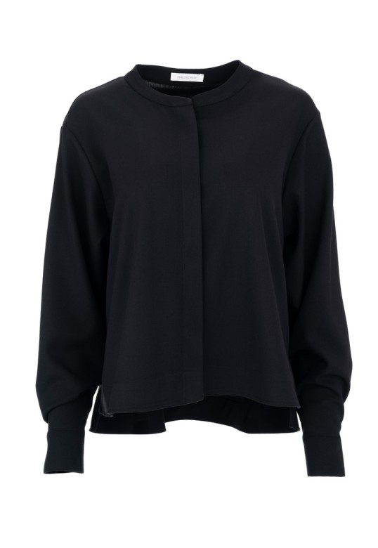 LIGHT T/R CROPPED SHIRT BLACK