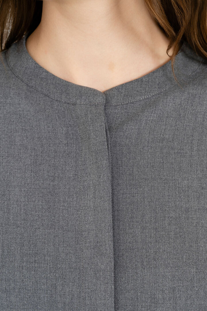 LIGHT T/R CROPPED SHIRT GREY MELANGE