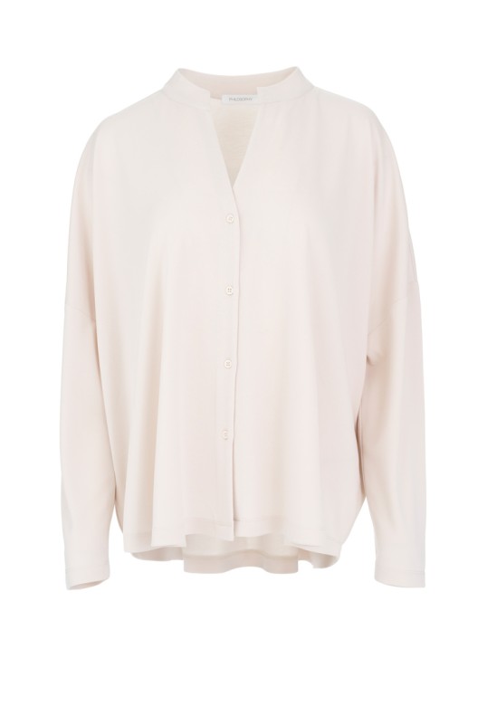CUPRO PIQUE OVERSIZED SHIRT CREAM