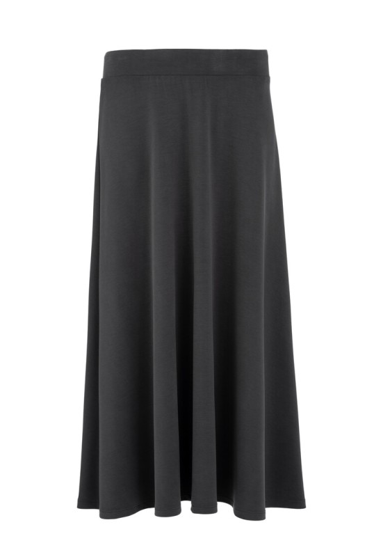 HEAVY RIB SANDWASHED SKIRT GREY