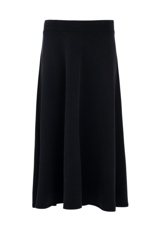 HEAVY RIB SANDWASHED SKIRT BLACK