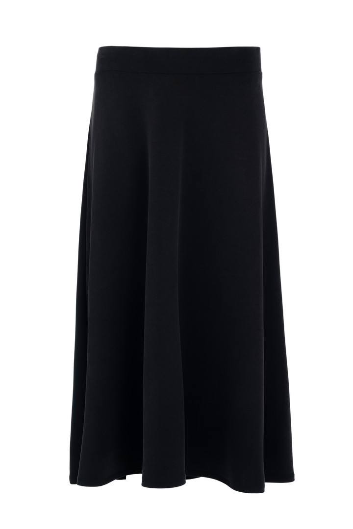 HEAVY RIB SANDWASHED SKIRT BLACK