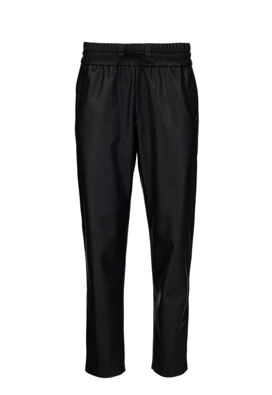 LEATHER JOGGERS PANTS BLACK
