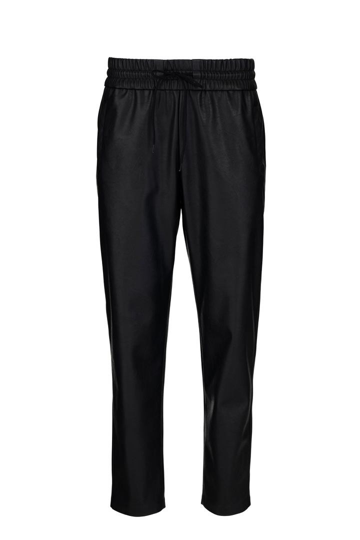 LEATHER JOGGERS PANTS BLACK
