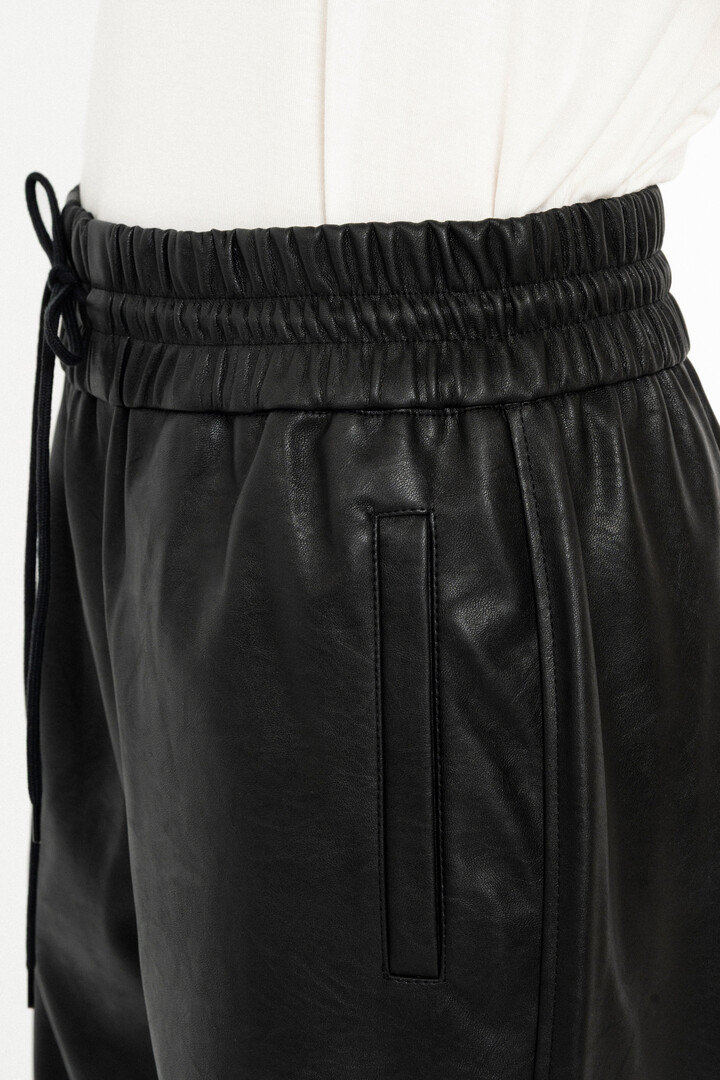 LEATHER JOGGERS PANTS BLACK