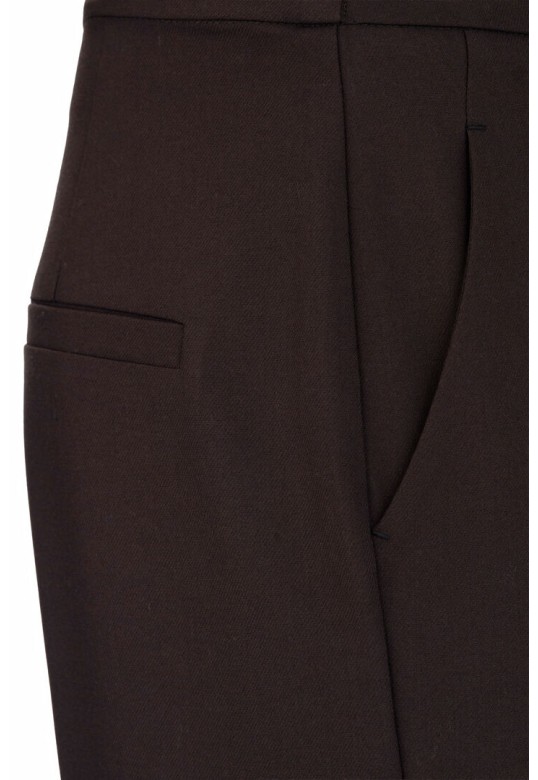 T/R REGULAR PANTS DARK BROWN