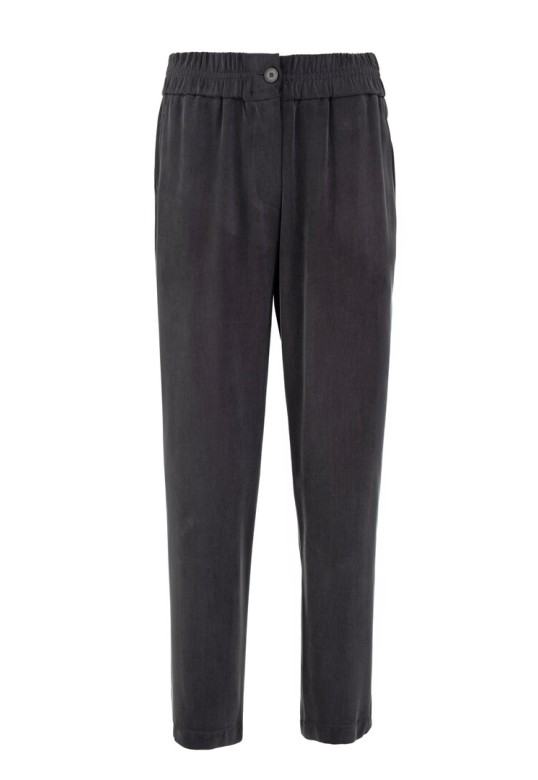 CUPRO VISCOSE JOGGER PANTS ANTHRACITE
