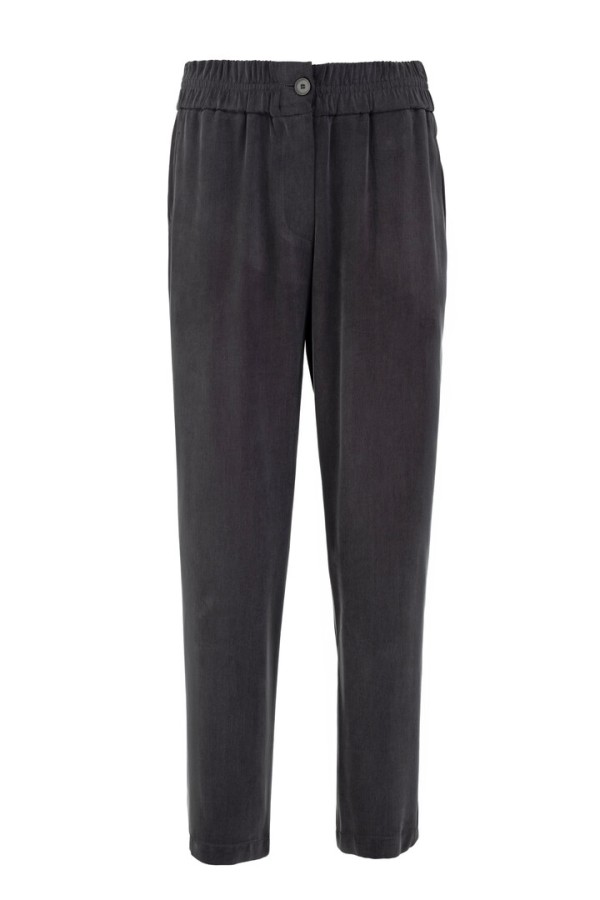 CUPRO VISCOSE JOGGER PANTS ANTHRACITE