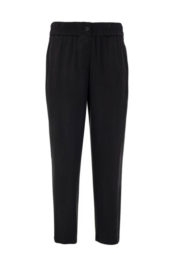CUPRO VISCOSE JOGGER PANTS BLACK