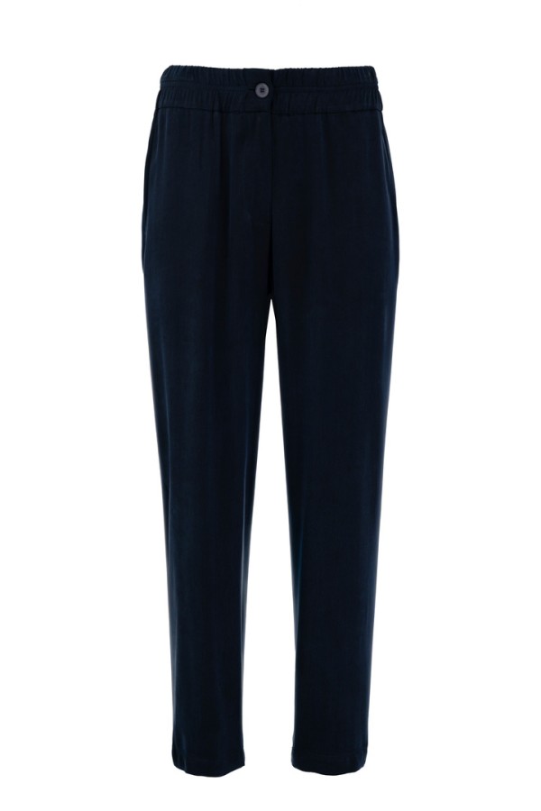 CUPRO VISCOSE JOGGER PANTS BLUE BLACK