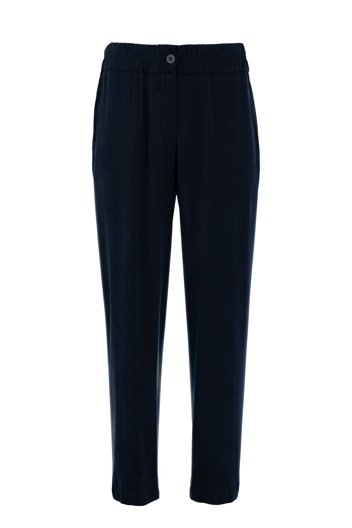 CUPRO VISCOSE JOGGER PANTS BLUE BLACK