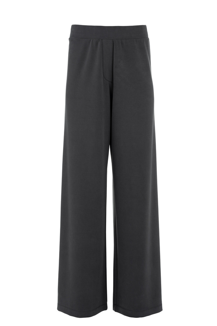 HEAVY RIB SANDWASHED WIDE LEG PANTS GREY