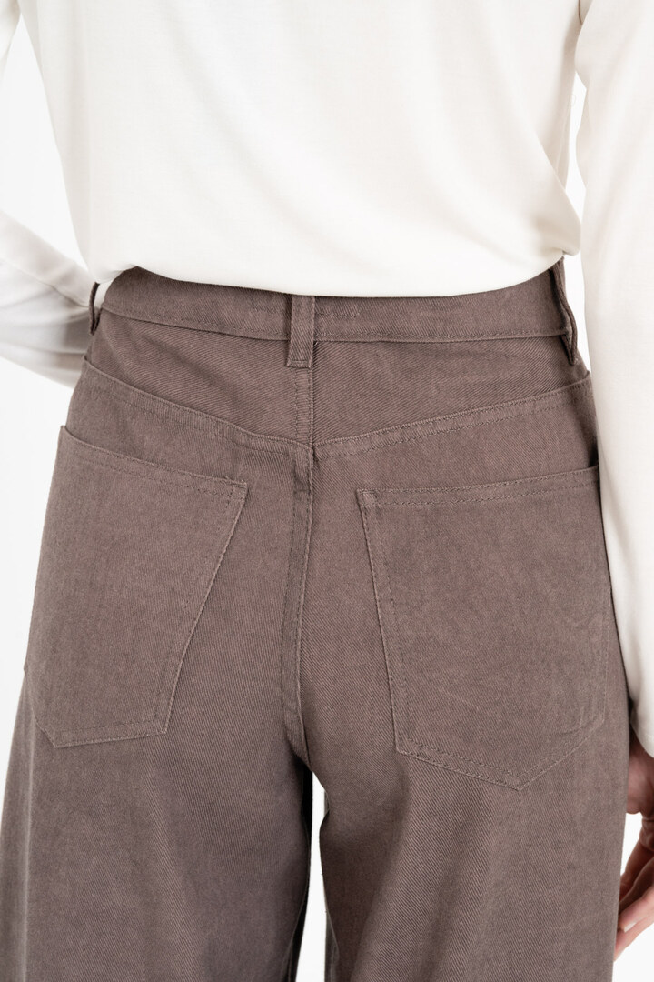 TWILL FADE OUT WIDE LEG PANTS BORDEAUX