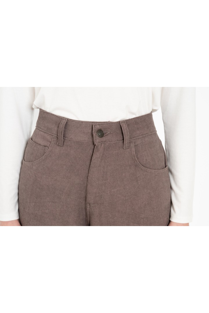 TWILL FADE OUT WIDE LEG PANTS BORDEAUX