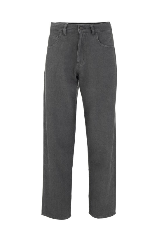 TWILL FADE OUT STRAIGHT LEG PANTS ANTHRACITE