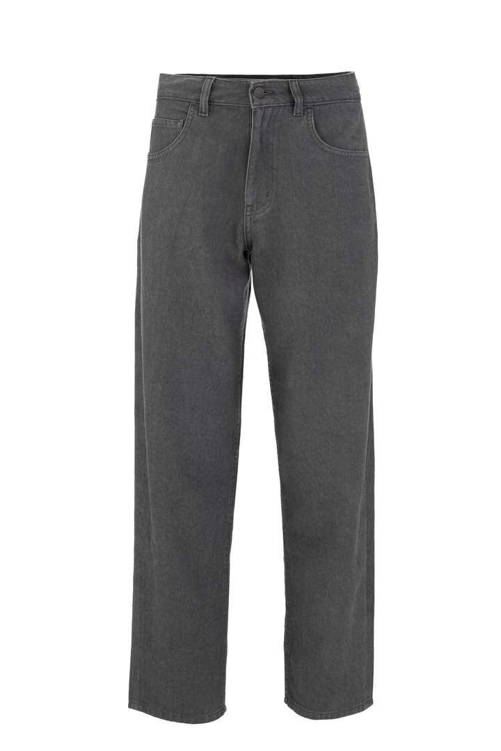 TWILL FADE OUT STRAIGHT LEG PANTS ANTHRACITE