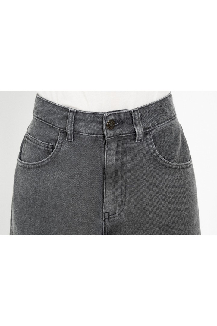 TWILL FADE OUT STRAIGHT LEG PANTS ANTHRACITE