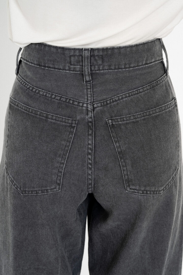 TWILL FADE OUT STRAIGHT LEG PANTS ANTHRACITE