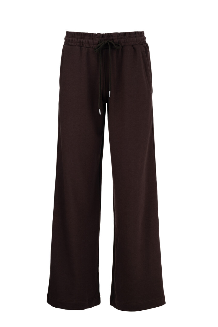FUTTER WIDE LEG PANTS DARK BROWN
