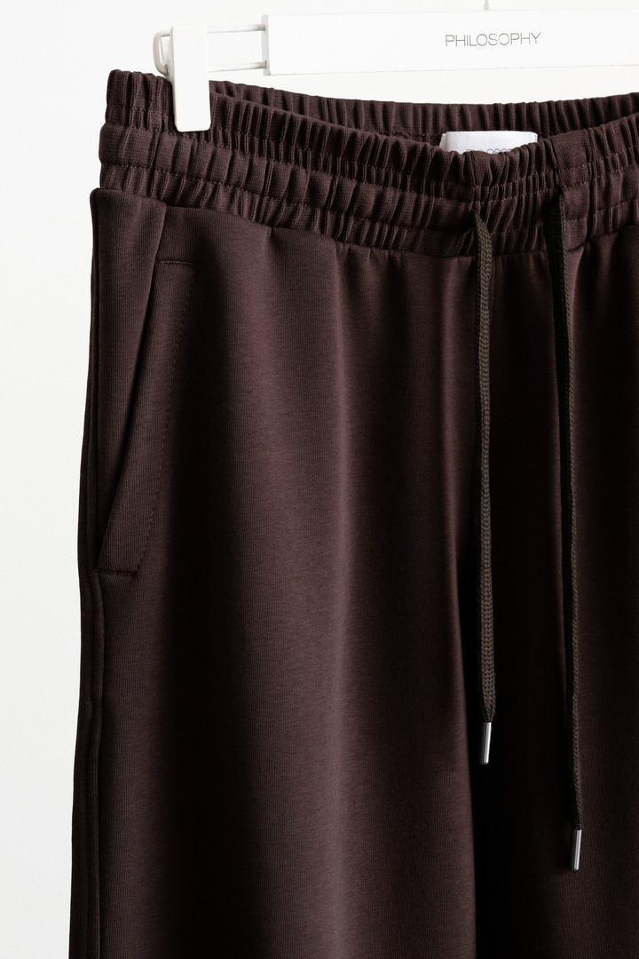 FUTTER WIDE LEG PANTS DARK BROWN