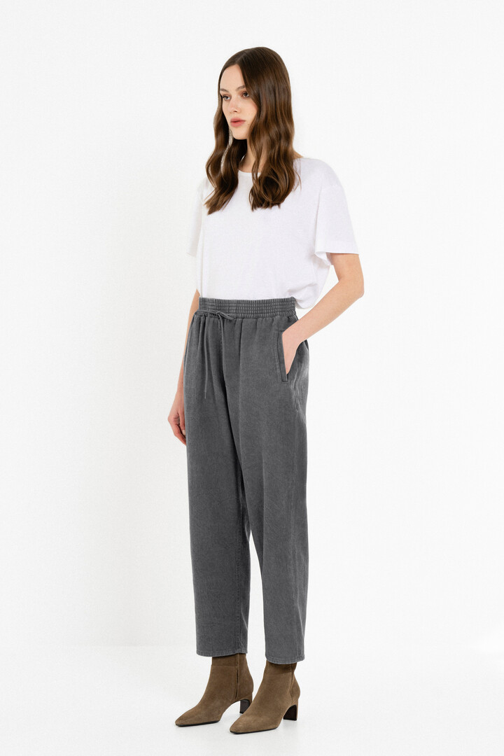 TWILL FADE OUT JOGGER PANTS ANTHRACITE