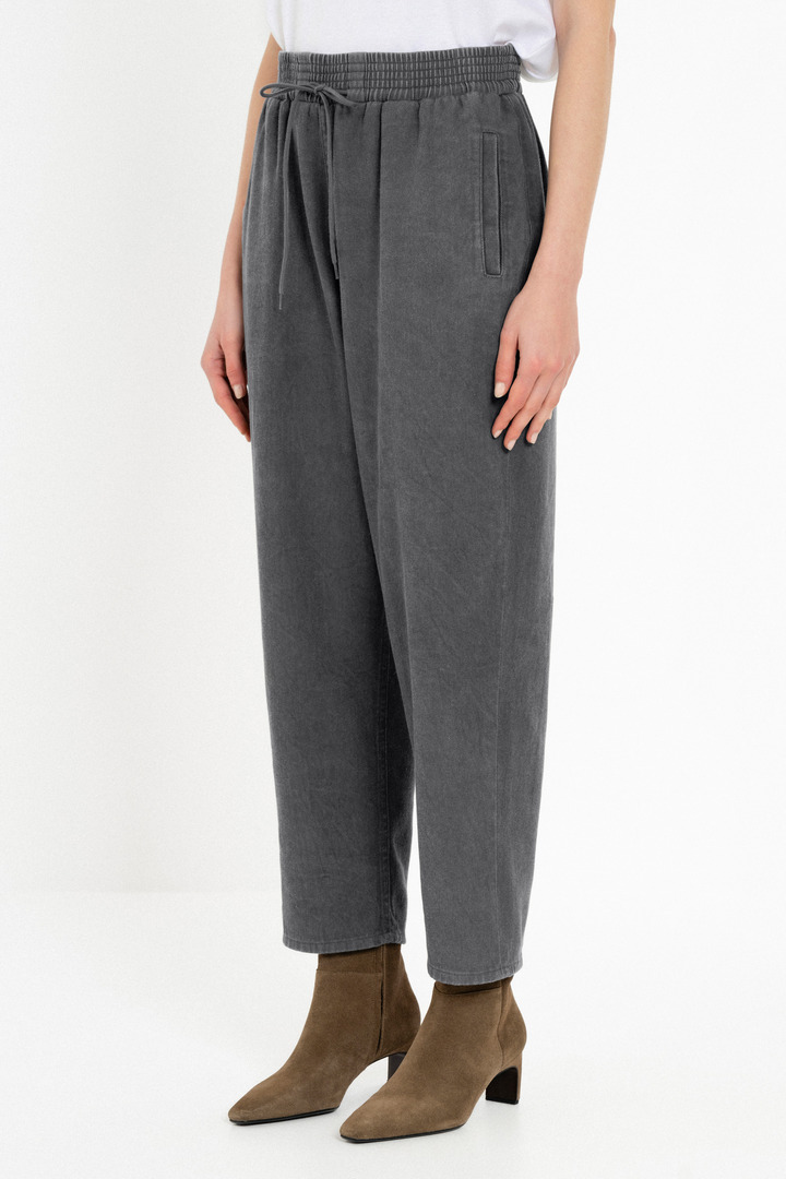TWILL FADE OUT JOGGER PANTS ANTHRACITE