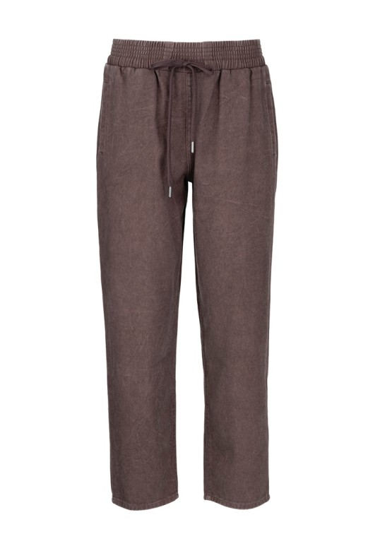 TWILL FADE OUT JOGGER PANTS BORDEAUX