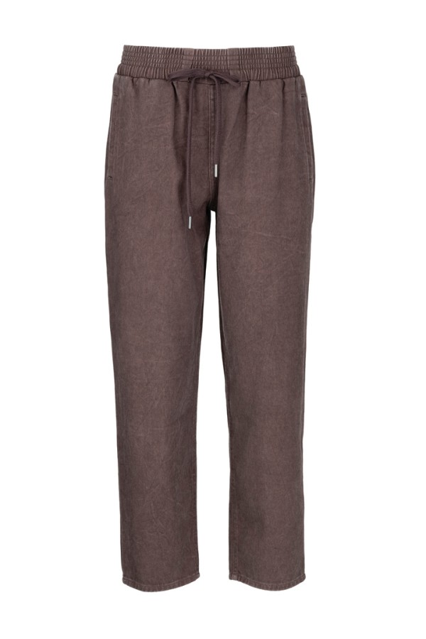 TWILL FADE OUT JOGGER PANTS BORDEAUX