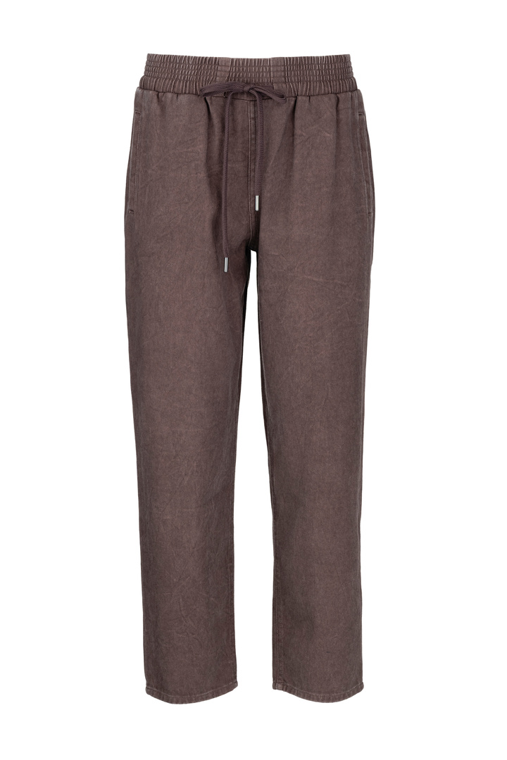 TWILL FADE OUT JOGGER PANTS BORDEAUX