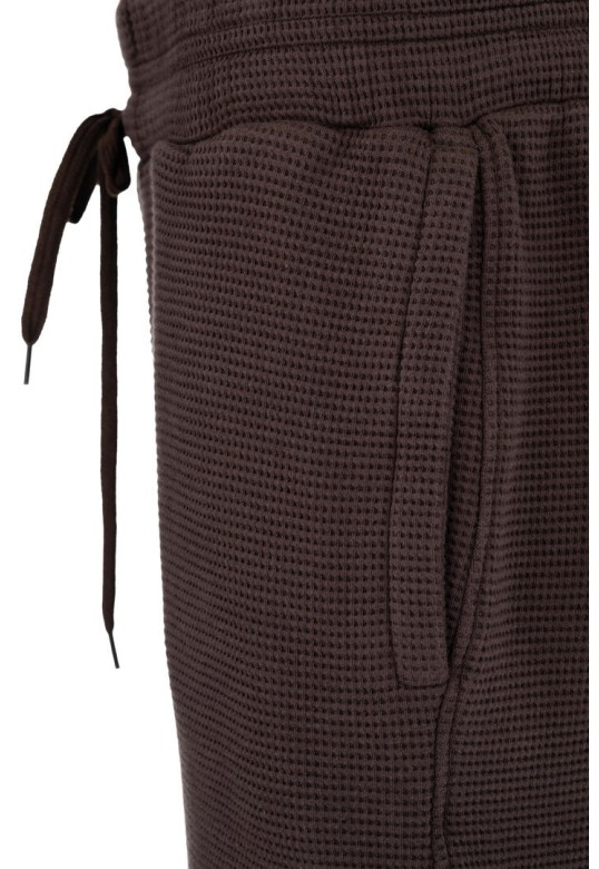 FUTTER WAFFLE PANTS DARK BROWN