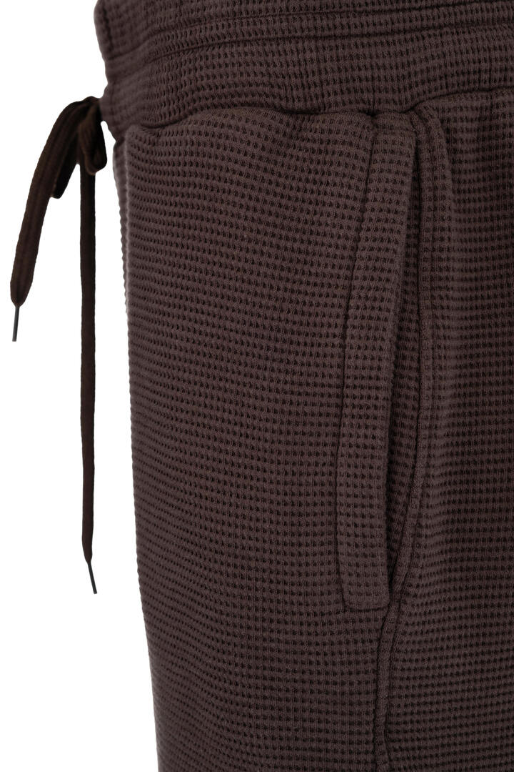 FUTTER WAFFLE PANTS DARK BROWN