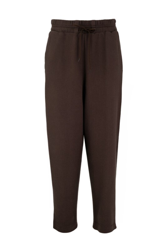 FUTTER WAFFLE PANTS DARK BROWN