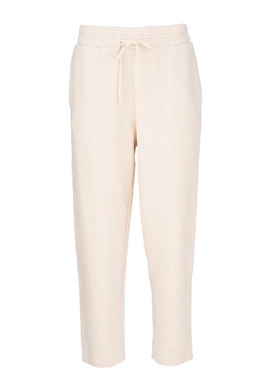 FUTTER WAFFLE PANTS DUSTY WHITE