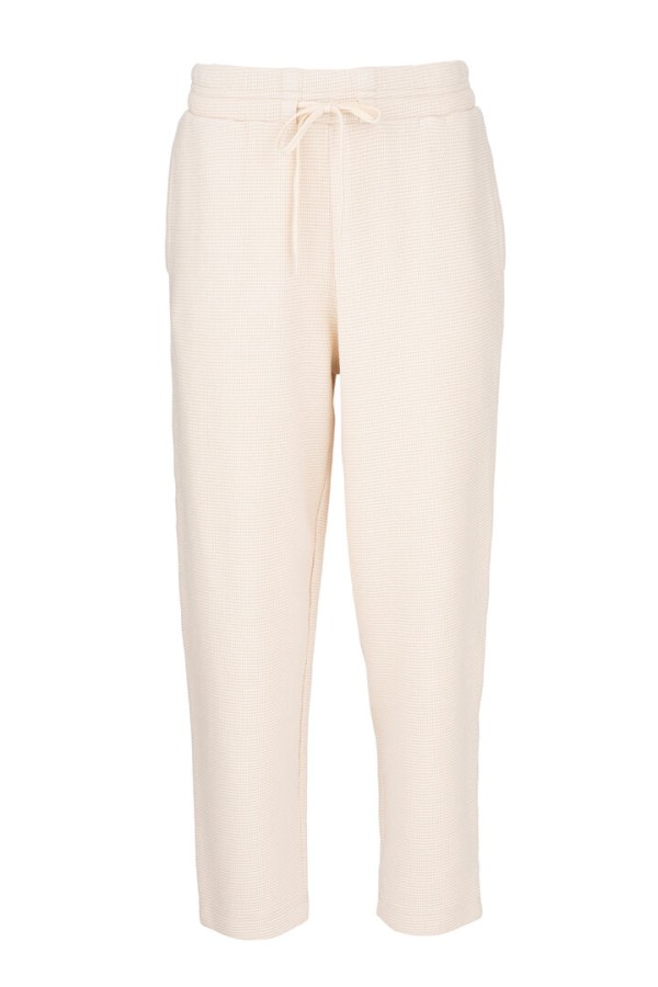 FUTTER WAFFLE PANTS DUSTY WHITE