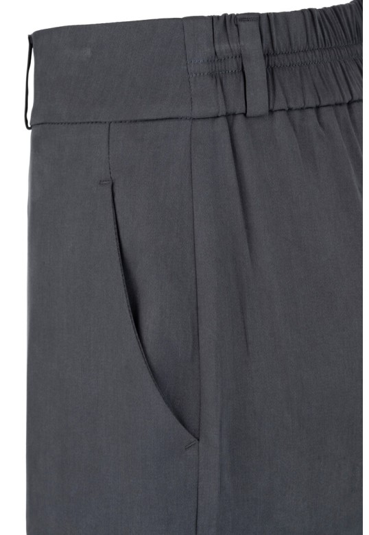 SATIN SADWASHED REGULAR PANTS ANTHRACITE
