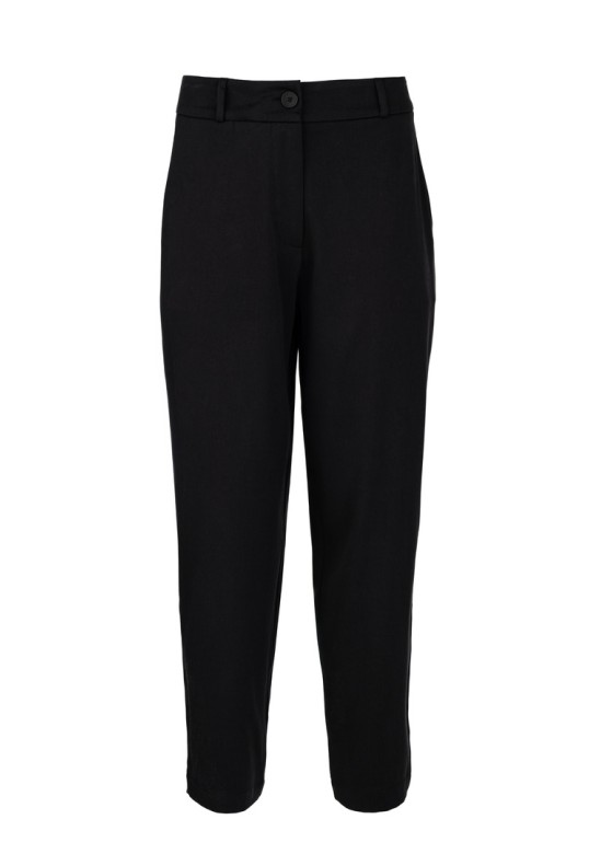 SATIN SADWASHED REGULAR PANTS BLACK