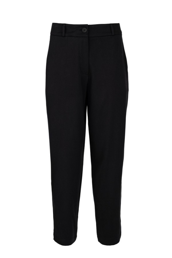 SATIN SADWASHED REGULAR PANTS BLACK