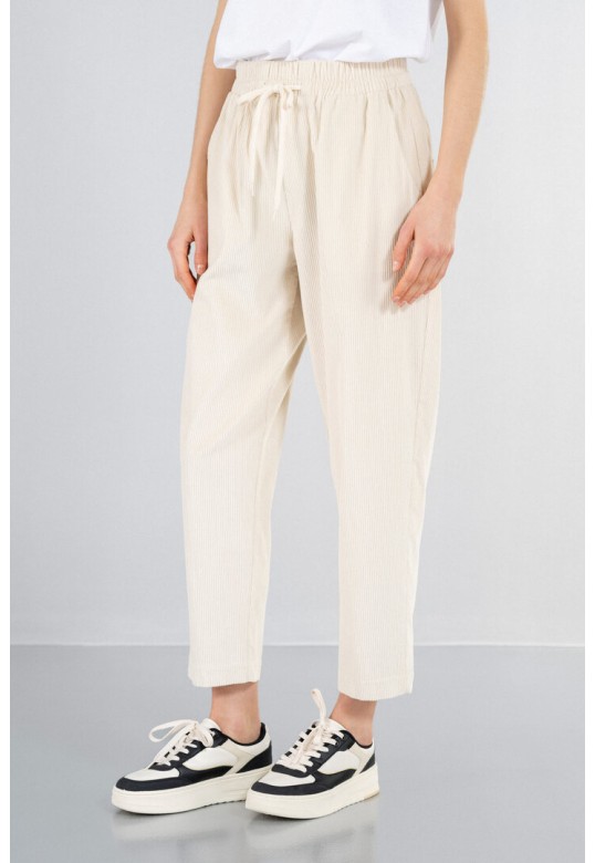 CORDUROY JOGGER PANTS CREAM