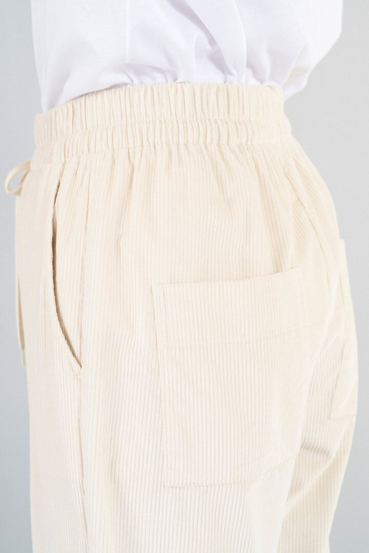 CORDUROY JOGGER PANTS CREAM