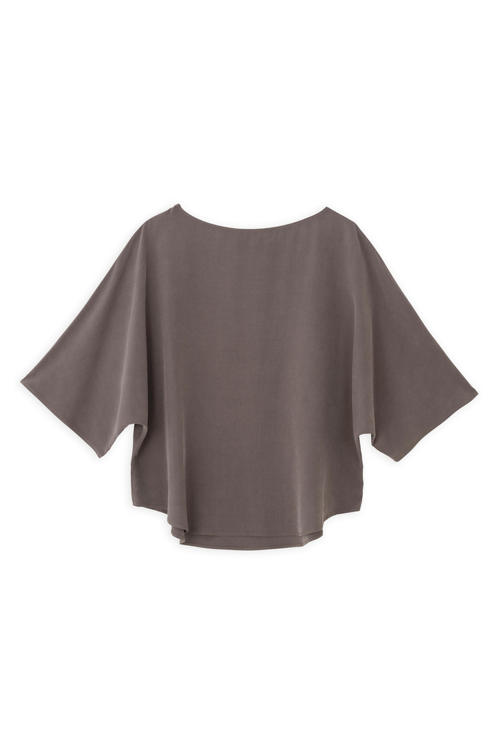 MODAL OVERSIZED SHORT SLEEVE TOP TAUPE
