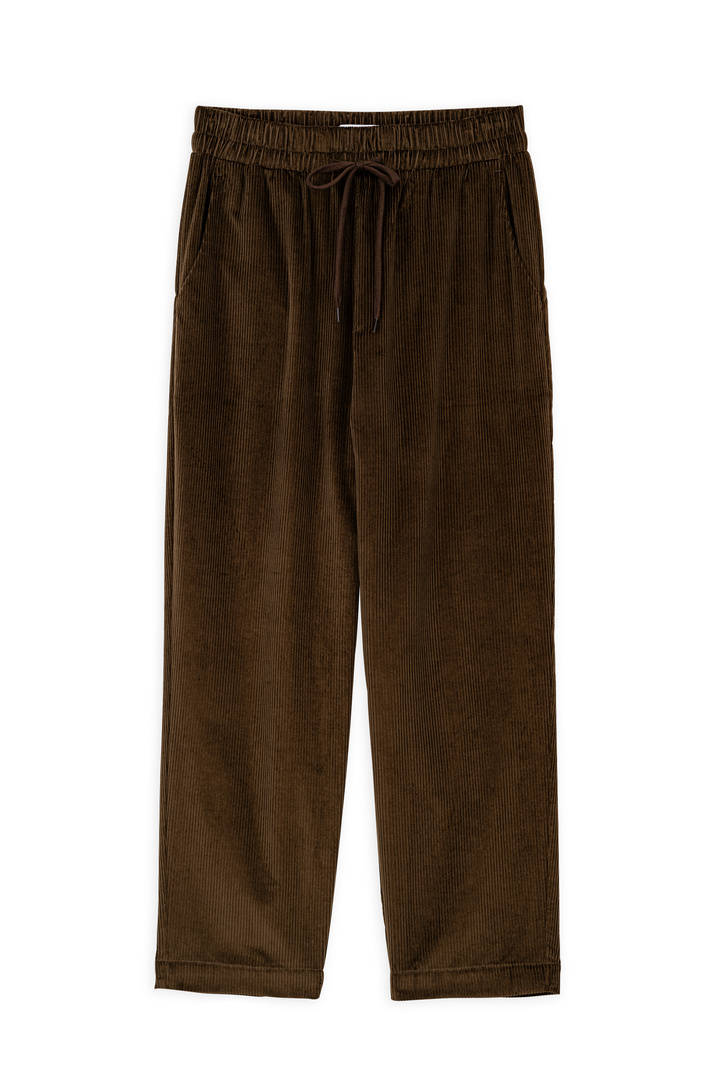 CORDUROY JOGGER PANTS OLIVE BROWN