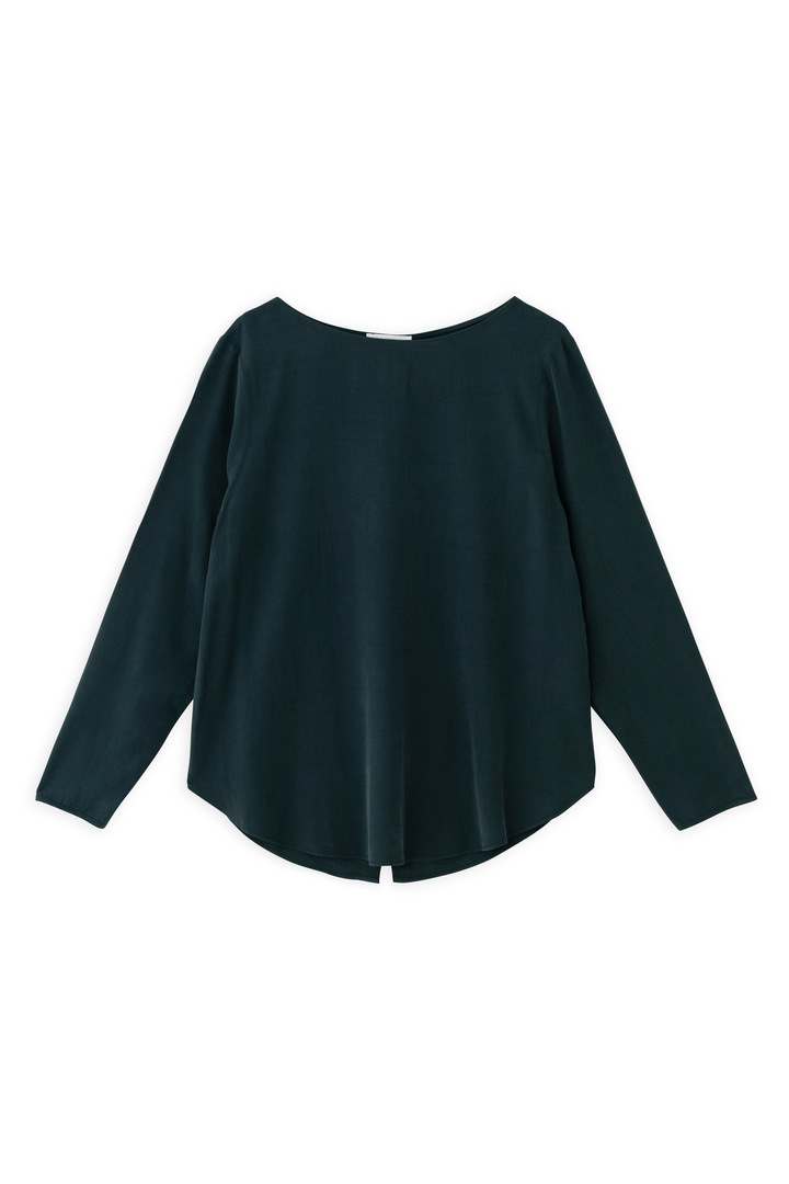 MODAL LONG SLEEVE BLOUSE DARK GREEN