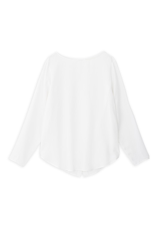 MODAL LONG SLEEVE BLOUSE OFF WHITE